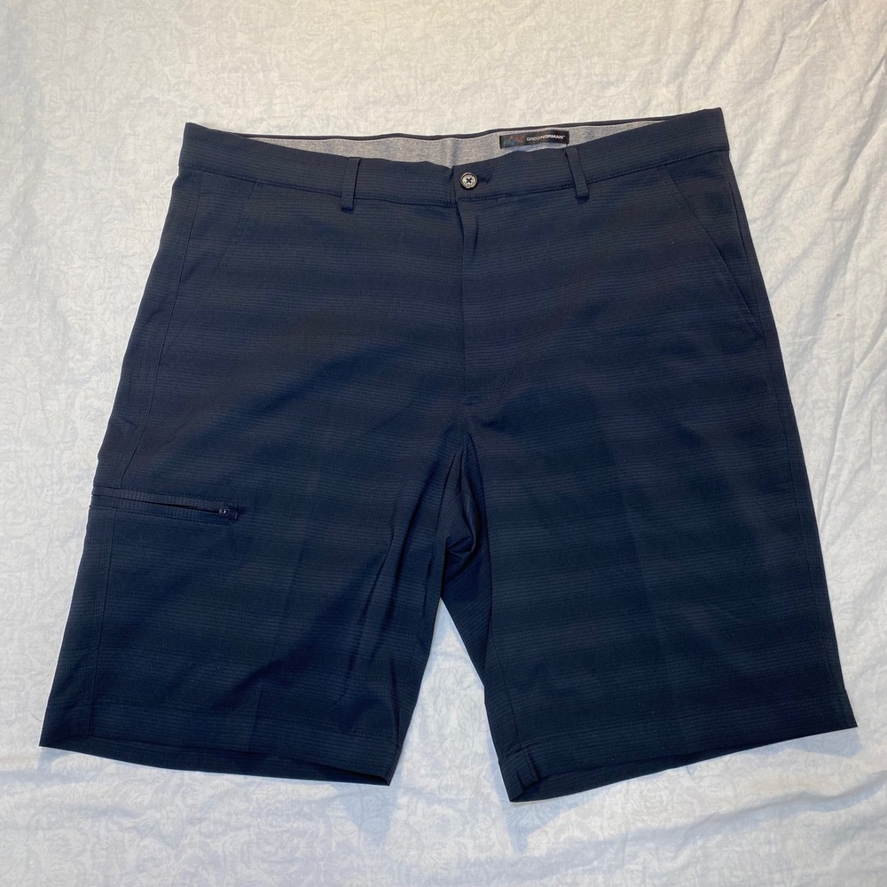 Greg Norman Golf Performance Shorts Mens 36 Black‎ Stretch Tech Golf Shorts